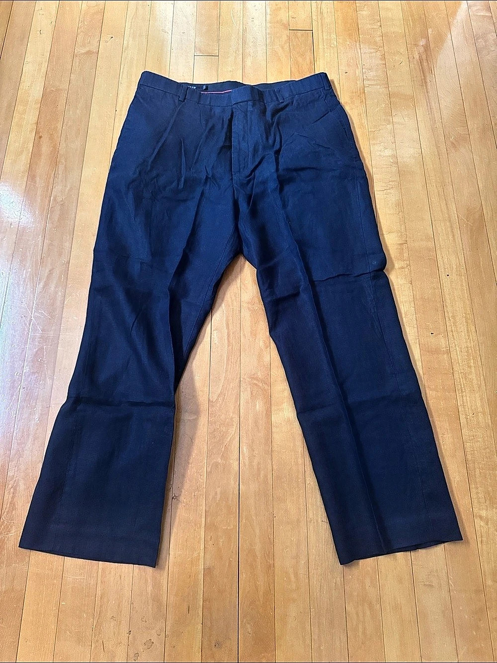 J.Crew navy Linen Straight Leg Pants men’s 36x30